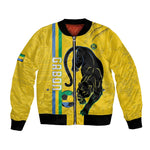 Custom Gabon Football Bomber Jacket Go Champions - Yellow Ver