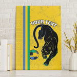 Custom Gabon Football Canvas Wall Art Go Champions - Yellow Ver