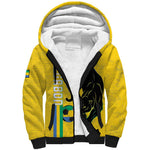 Custom Gabon Football Sherpa Hoodie Go Champions - Yellow Ver