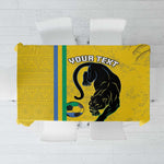 Custom Gabon Football Tablecloth Go Champions - Yellow Ver