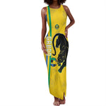 Custom Gabon Football Tank Maxi Dress Go Champions - Yellow Ver