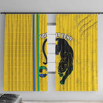 Custom Gabon Football Window Curtain Go Champions - Yellow Ver