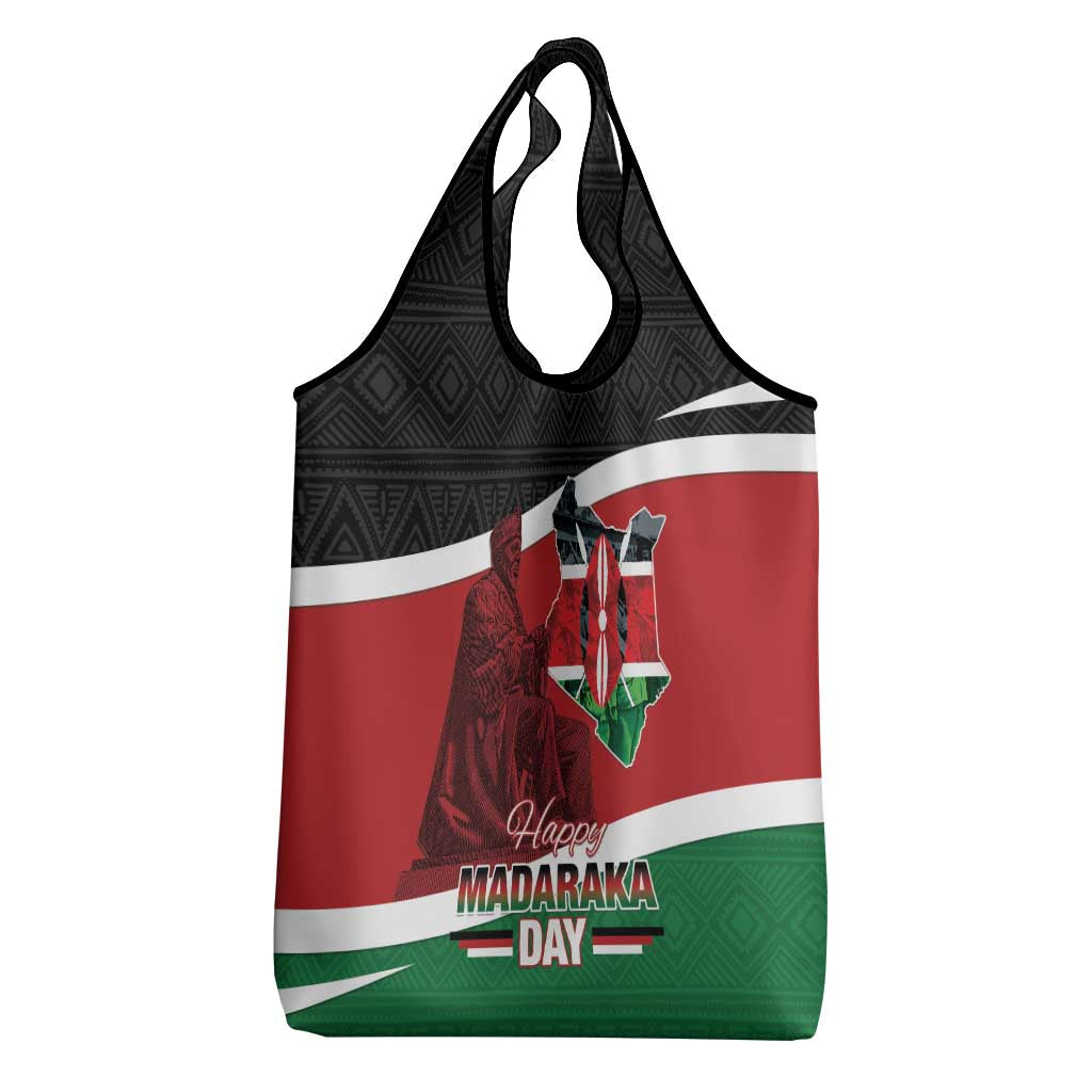 Kenya Madaraka Day Grocery Bag Jomo Kenyatta With Map