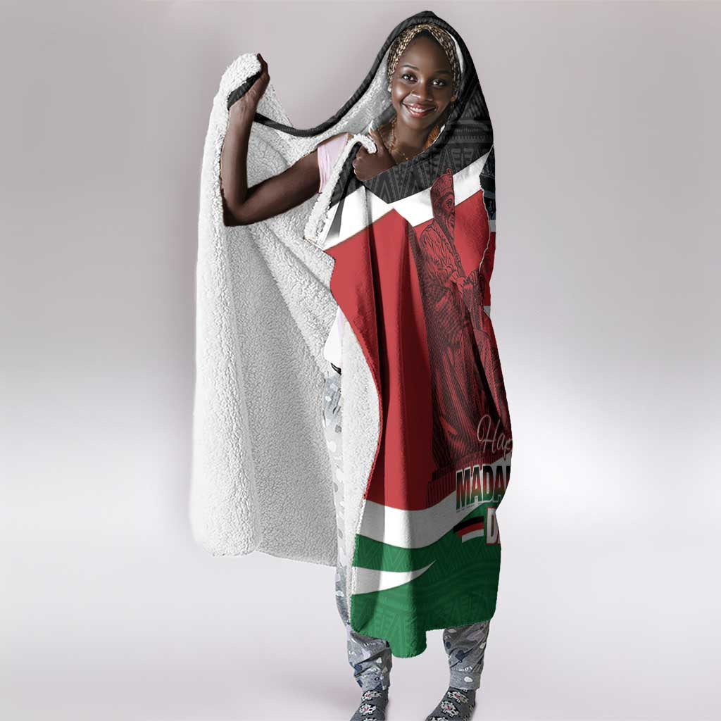 Kenya Madaraka Day Hooded Blanket Jomo Kenyatta With Map