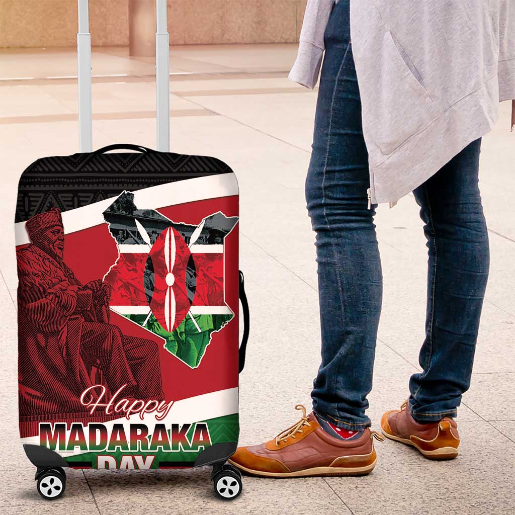 Kenya Madaraka Day Luggage Cover Jomo Kenyatta With Map