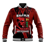 Malcolm X By Any Means Necessary Baseball Jacket Retro Style