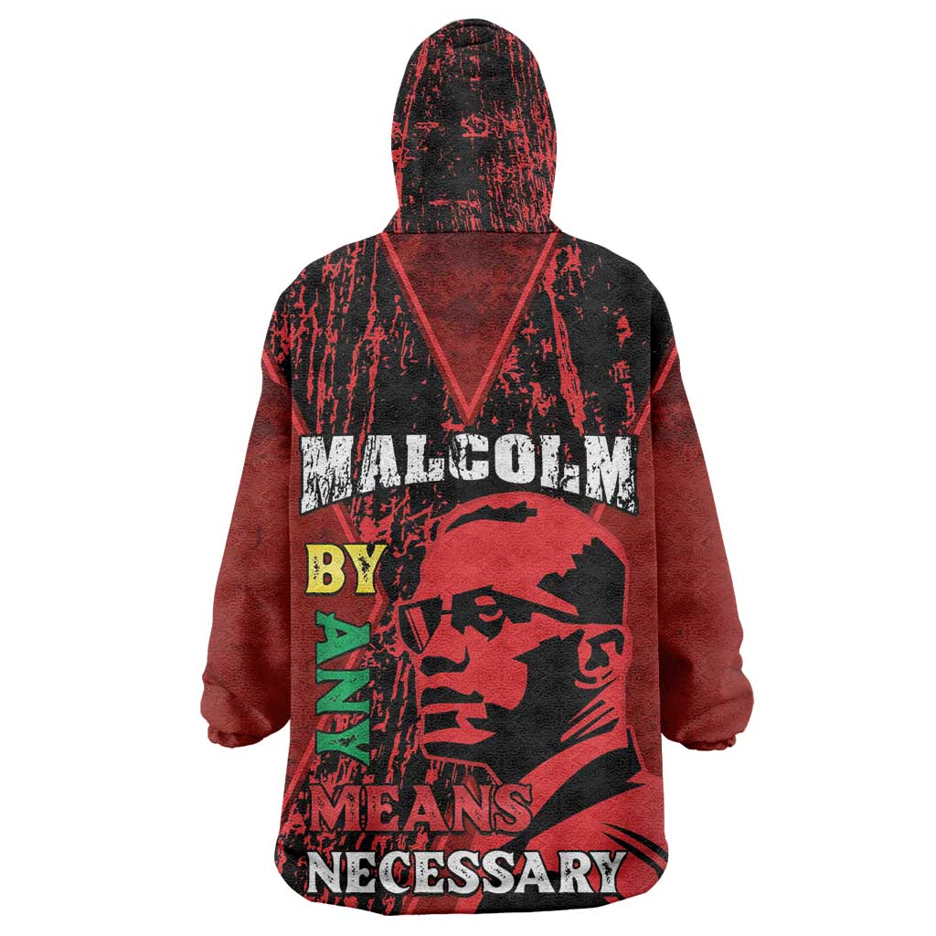Malcolm X By Any Means Necessary Kid Wearable Blanket Hoodie Retro Style