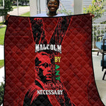 Malcolm X By Any Means Necessary Quilt Retro Style