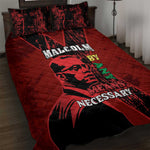 Malcolm X By Any Means Necessary Quilt Bed Set Retro Style