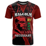 Malcolm X By Any Means Necessary T shirt Retro Style
