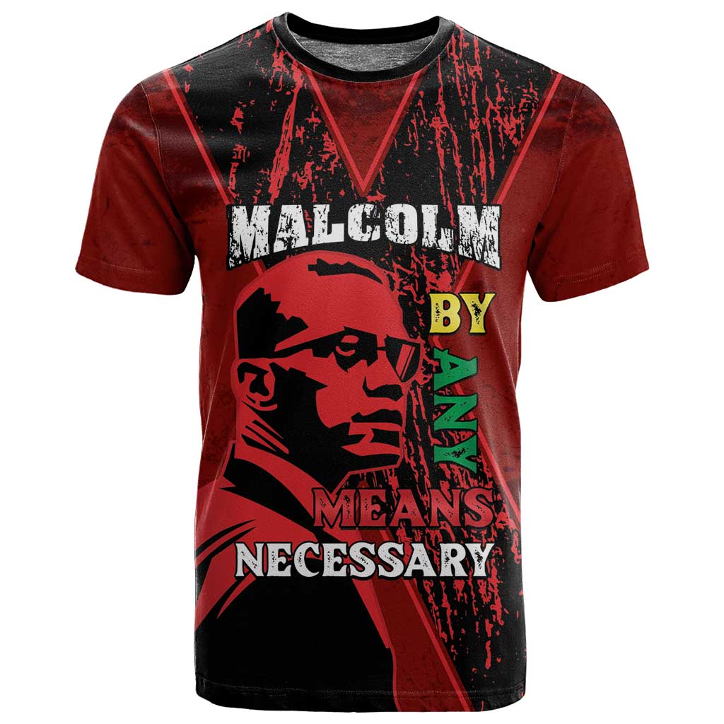Malcolm X By Any Means Necessary T shirt Retro Style