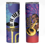 Satchmofest What a Wonderful World Skinny Tumbler King Of Jazz SummerFest - African Pride