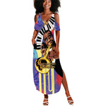 Satchmofest What a Wonderful World Summer Maxi Dress King Of Jazz SummerFest - African Pride