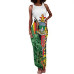 Personalized Zimbabwe Heroes' Day Tank Maxi Dress Nyika yeZimbabwe Monument - Coat Of Arms - African Pride