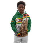 Happy Heroes Day Zimbabwe Kid Hoodie Unity Freedom Work - African Pride