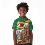 Happy Heroes Day Zimbabwe Kid Polo Shirt Unity Freedom Work - African Pride