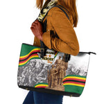 Happy Heroes Day Zimbabwe Leather Tote Bag Unity Freedom Work - African Pride