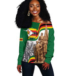 Happy Heroes Day Zimbabwe Off Shoulder Sweater Unity Freedom Work - African Pride