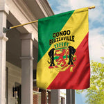 Republique du Congo Garden Flag Coat Of Arms African Pattern - African Pride