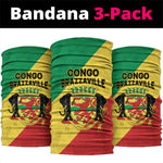 Republique du Congo Neck Gaiter Coat Of Arms African Pattern LT15