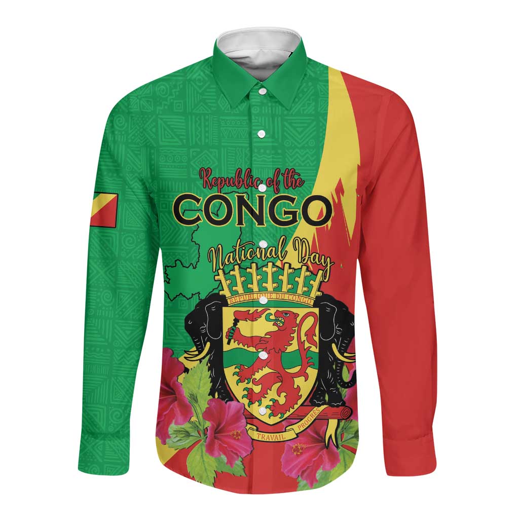 Personalized Congo-Brazzaville National Day Sweatshirt Coat Of Arms With Map LT15 main image 0