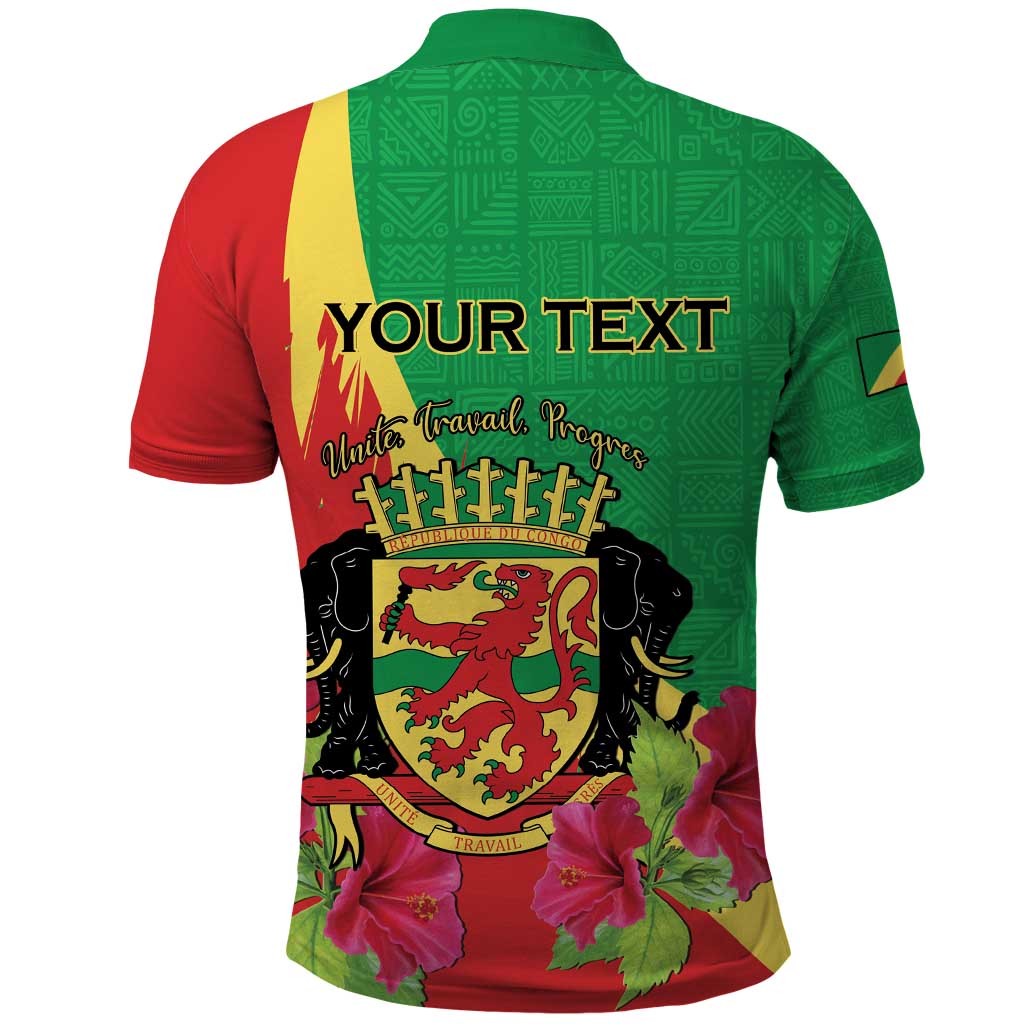 Personalized Congo-Brazzaville National Day Polo Shirt Coat Of Arms With Map - African Pride