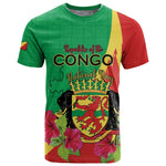 Personalized Congo-Brazzaville National Day T shirt Coat Of Arms With Map - African Pride