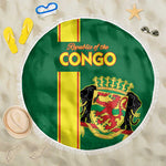 Republique du Congo Football Beach Blanket Go Ba Diabulu ya Mbwaki Green Color - African Pride