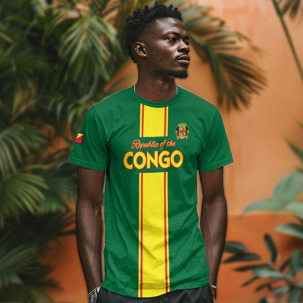Custom Republique du Congo Football T shirt Go Ba Diabulu ya Mbwaki Green Color - African Pride