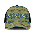 African Obaakofo Mmu Man Kente Pattern Baseball Net Cap - African Pride