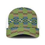 African Obaakofo Mmu Man Kente Pattern Mesh Trucker Cap - African Pride