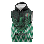 Custom Nigeria Football Sleeveless Hoodie African Pattern - African Pride