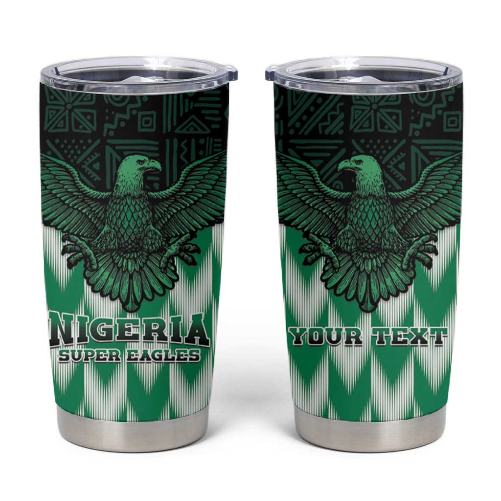 Custom Nigeria Football Tumbler Cup African Pattern