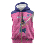 Custom Afro South Africa Cricket Sleeveless Zip Hoodie Go Paarl - African Pride