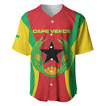 Personalised Afro Cape Verde (1975-1992) Baseball Jersey Mix African Pattern