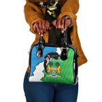 Personalised Afro Sierra Leone Shoulder Handbag Chimpanzee Mix African Pattern