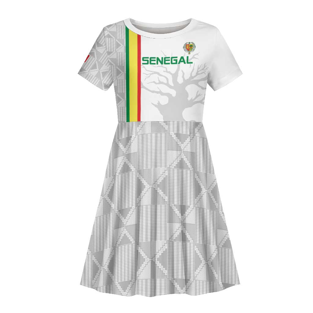 Custom Senegal Football Kid Short Sleeve Dress We Are Champions