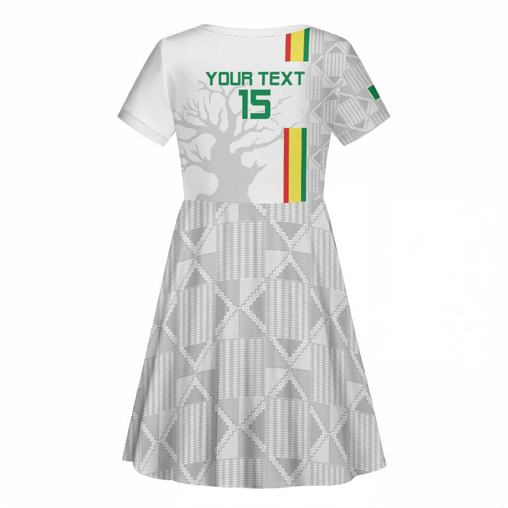 Custom Senegal Football Kid Short Sleeve Dress We Are Champions