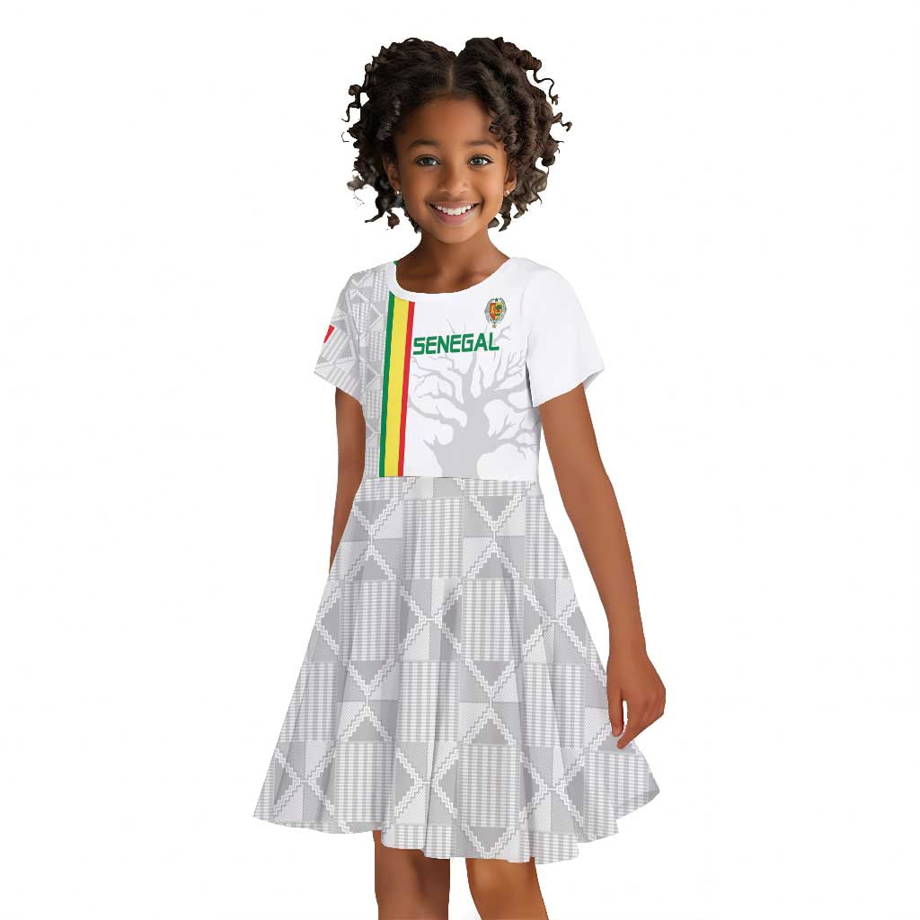 Custom Senegal Football Kid Short Sleeve Dress We Are Champions
