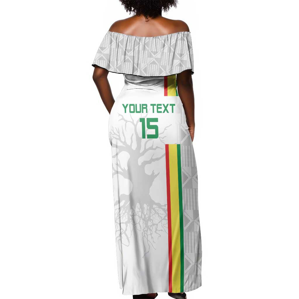 Custom Senegal Football Off Shoulder Maxi Dress We Are Champions