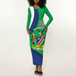Personalised Namibia Long Sleeve Bodycon Dress 35th Anniversary Independence Day LT15