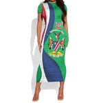 Personalised Namibia Short Sleeve Bodycon Dress 35th Anniversary Independence Day LT15