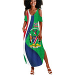 Personalised Namibia Summer Maxi Dress 35th Anniversary Independence Day
