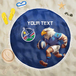 Namibia Rugby Custom Beach Blanket Eagle Mascot - Sporty Style
