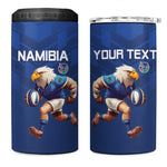 Namibia Rugby Custom 4 in 1 Can Cooler Tumbler Eagle Mascot - Sporty Style