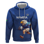 Namibia Rugby Custom Hoodie Eagle Mascot - Sporty Style
