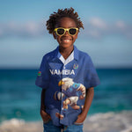 Namibia Rugby Custom Kid Hawaiian Shirt Eagle Mascot - Sporty Style