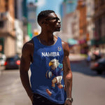 Namibia Rugby Custom Men Tank Top Eagle Mascot - Sporty Style