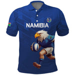 Namibia Rugby Custom Polo Shirt Eagle Mascot - Sporty Style