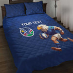 Namibia Rugby Custom Quilt Bed Set Eagle Mascot - Sporty Style